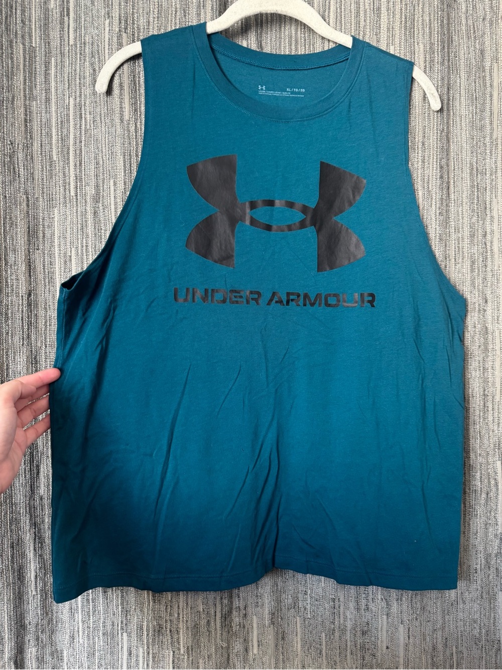 Under Armour Women’s Teal Sleeveless Training Tank with Black Logo